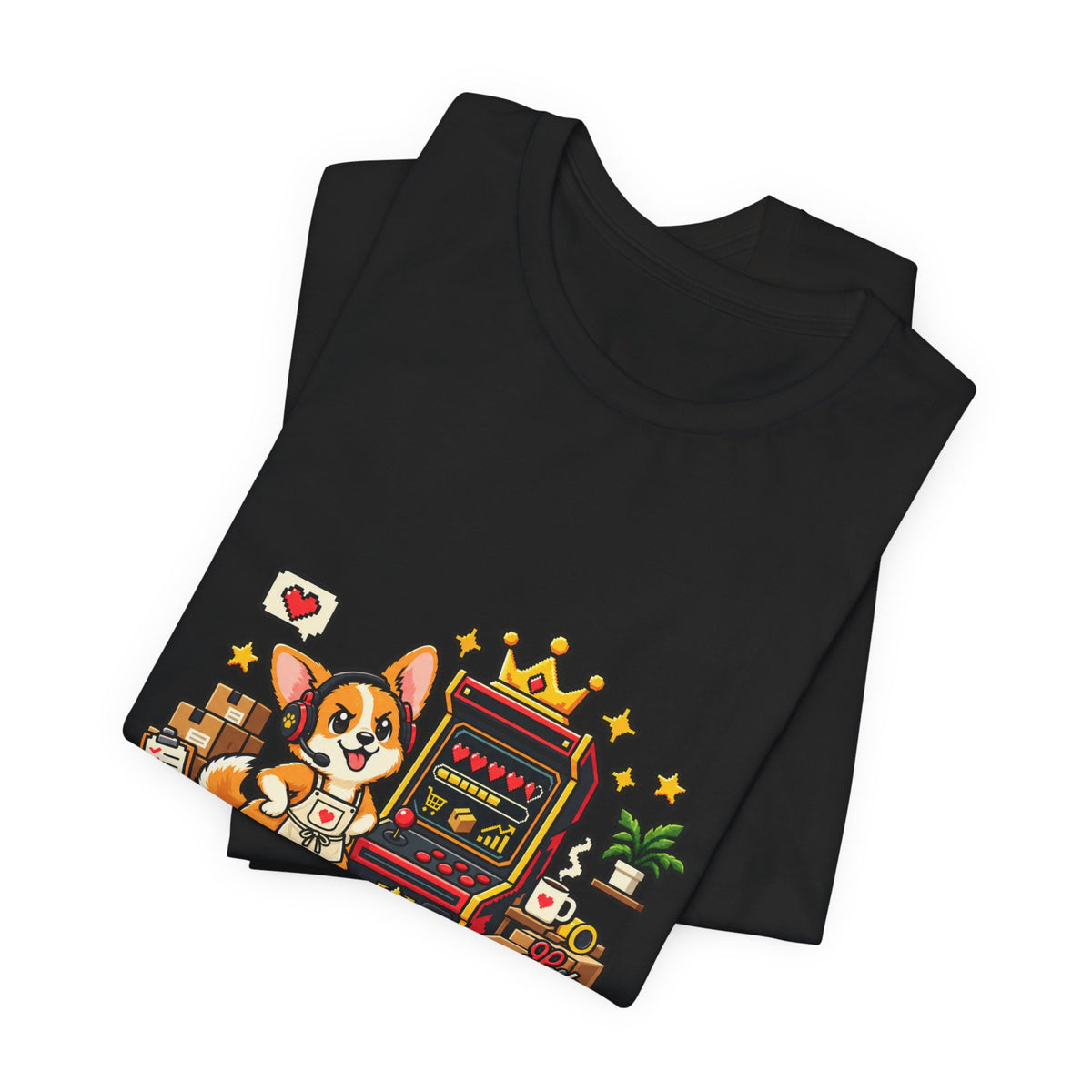 Boss level unlocked corgi shop owner shirt