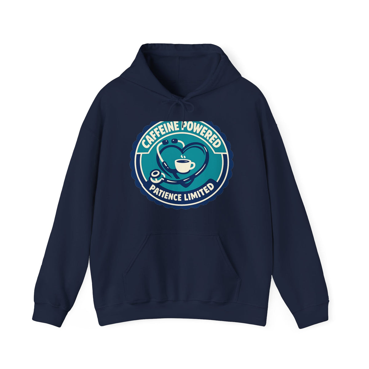 Caffeine Powered Patience Hoodie – Funny Nurse Coffee Gift