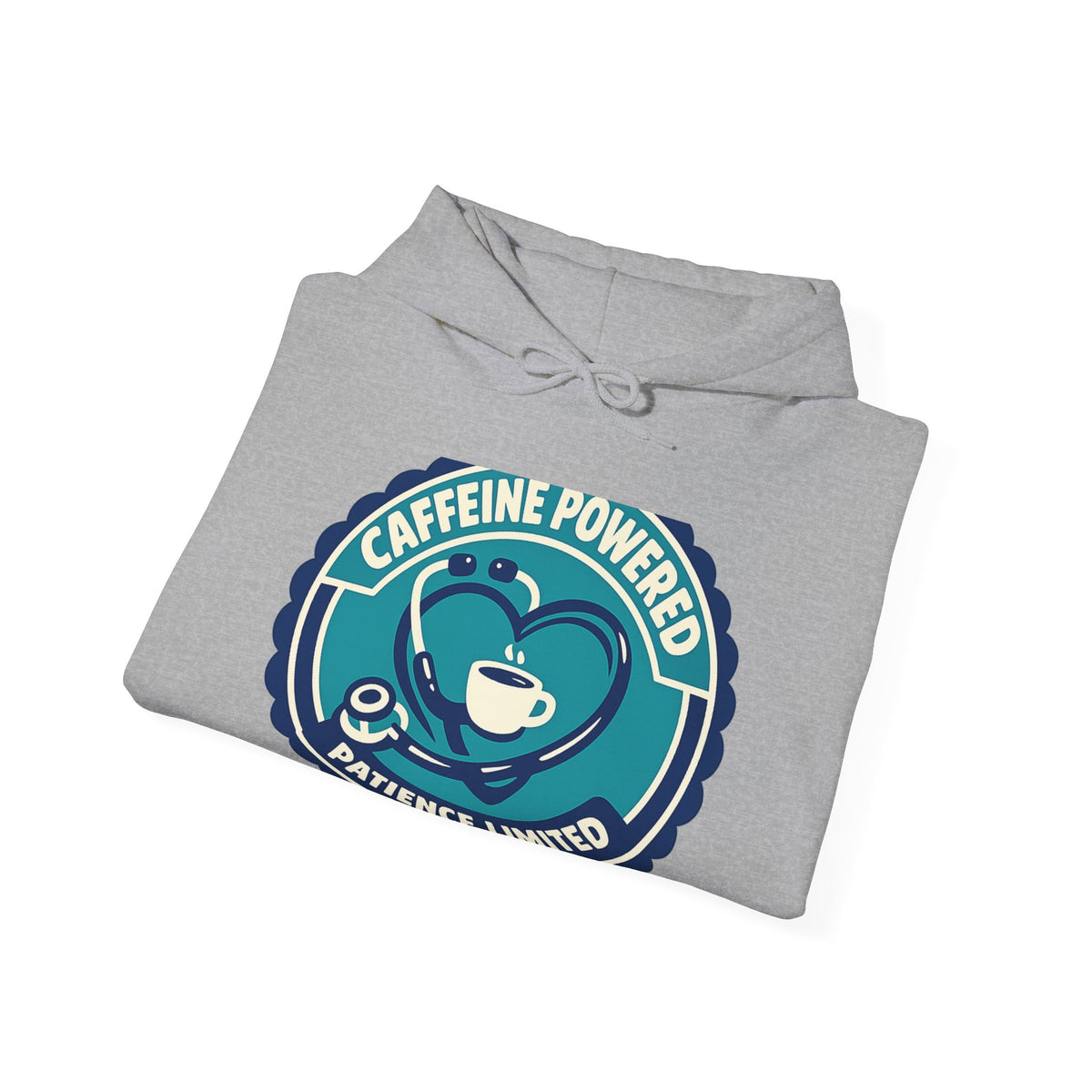 Caffeine Powered Patience Hoodie – Funny Nurse Coffee Gift