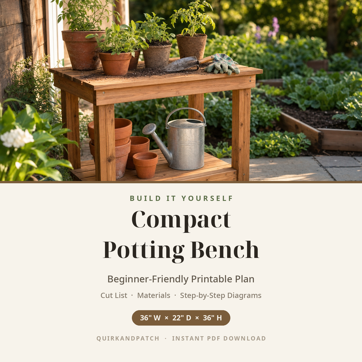 Build It Yourself: Compact Potting Bench Plan