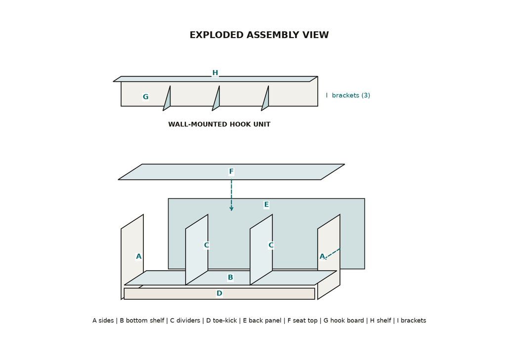 Exploded assembly view